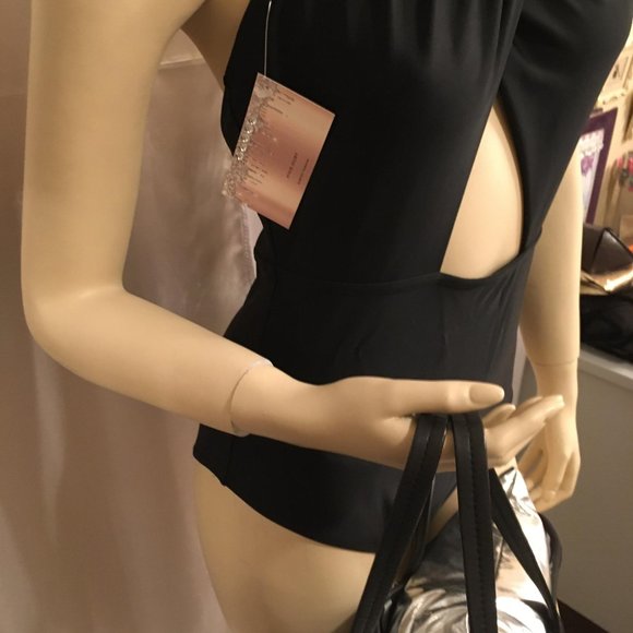 gorgeous custom halter bathing suit with glam crystal details - Picture 7 of 12